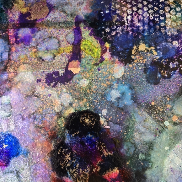 HANDCRAFTED Abstract Colorful Painting HANDMADE & HANDPAINTED Wall Art Decor - Picture 7 of 17